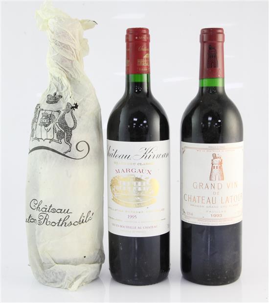 Three bottles including one Chateau Latour 1993,